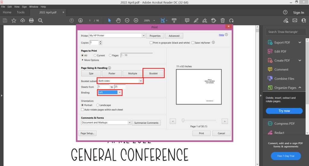 screenshot of print dialogue box